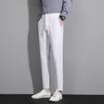 thumbnail image 4 of Pantalones de trabajo drapeados para hombre, pantalones de traje de oficina rectos y fluidos para hombre, ropa vintage, ropa de estilo coreano, moda de verano 2024 fina, 4 of 5