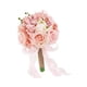 thumbnail image 5 of Rosas artificiales de 30 cm Bride Boda Bouquet Bouquet para la decoración del hogar Propiedades de fotografía Elegante Tassel Pink, 5 of 8