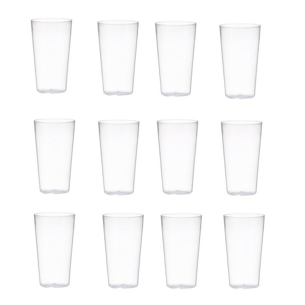 9oz Clear Plastic Restaurant Cups, Reusable Plastic Tumbers, Stackable