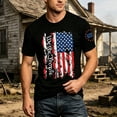 thumbnail image 2 of WEIWEN Mens Patriotic Shirts 4th of July T Shirts for Man Big and Tall S-6XL Fourth of July Tshirts Shirts for Men Oversized Tee 250th Anniversary USA Shirt Black, S, 2 of 4