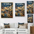 thumbnail image 4 of Designart "Azure And Lemon Mystical Urban Mosaic" City Fantasy Floater Framed Canvas Wall Art, 4 of 5