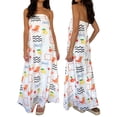 thumbnail image 2 of Gupgi Robe Sans Bretelles pour Femmes Boho Fluide Longue Robe Tube Épaules Dénudées Ample Robe de Plage, 2 of 7