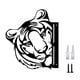 thumbnail image 5 of Estacas de hierro para jardín hechas a mano con arte de metal de animales, decoración de pared artificial para exteriores tigre, 5 of 9