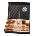 thumbnail image 1 of Flatware Flatware Set Stainless Steel Glossy 24 Pieces Steak Knife Fork Spoon Set for Restaurant, 1 of 5