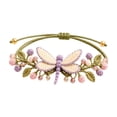 thumbnail image 3 of Charm Bracelet Kit Featuring Hand Crocheted Dragonfly and Floral Elements, Adjustable Friendship Bracelet Making Kit for Women and Girls, Unique Butterfly Birthday Gift for Her, 3 of 8