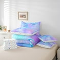 thumbnail image 4 of Erosebridal Mermaid Princess Bedding Sets King Size, Initial Letter U Comforter Sets with Sheets, Cartoon Theme Decor, Reversible, 4 of 5