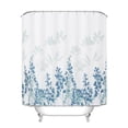 thumbnail image 2 of Fabric Shower Curtain 72x72 Inch Heavy Weighted Blue Flowers Bathroom Shower Curtain Polyester Stall Curtains with 12 Hooks for Bathroom Showers, Bathtubs, 2 of 5