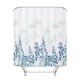 thumbnail image 1 of Cortina de ducha resistente al moho, cortina de ducha de tela de poliéster impermeable con 12 ganchos, baño de 180x180cm, patrón azul, 1 of 5