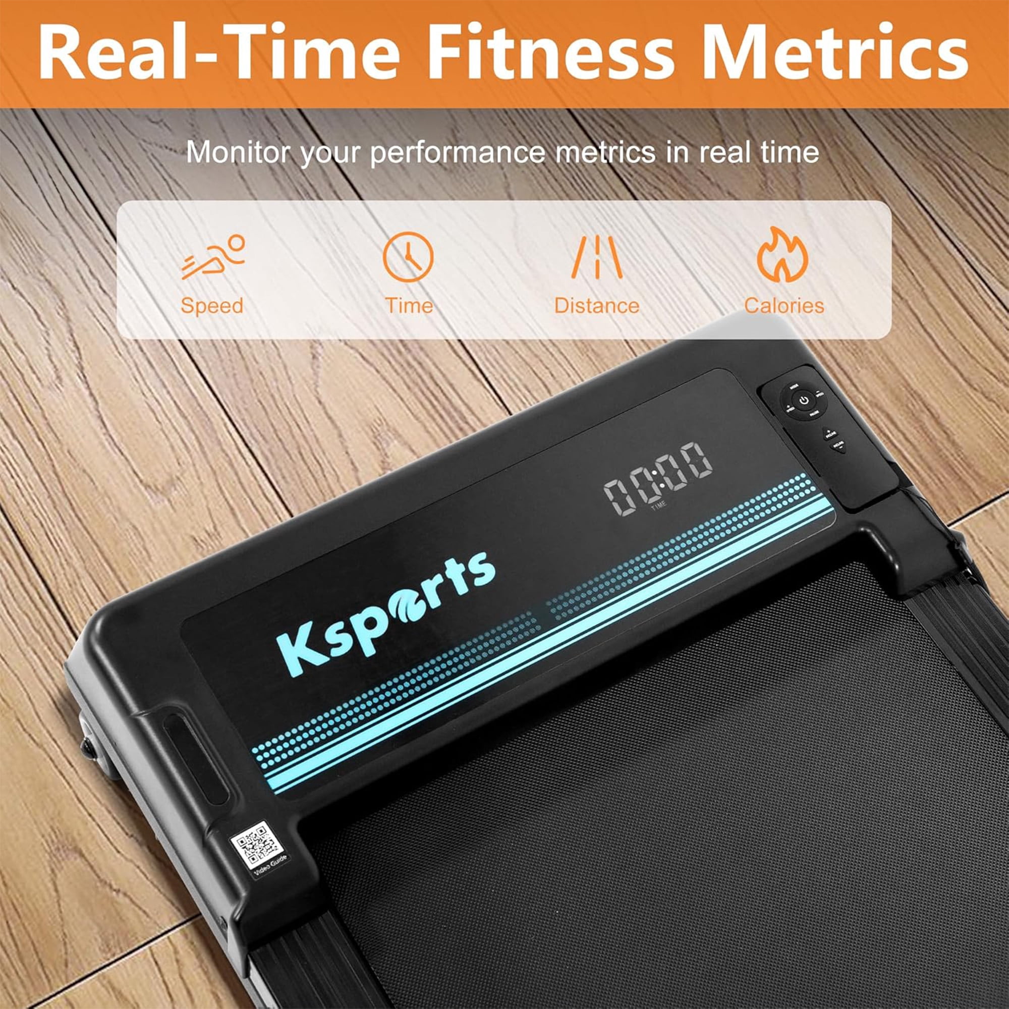 Ksports Under Desk Walking Pad Treadmill with Auto Incline & Wheels, 2.5 HP