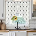 thumbnail image 6 of Black Spring Butterfly Swag Valances for Windows, Kitchen Curtains 36 Inch Length 2 Panels Set, Bow Knot Short Curtains for Small Windows Rod Pocket Cafe Curtains Drapes 28"x36", 6 of 8