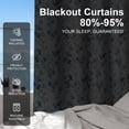 thumbnail image 4 of Lfeey Blackout Curtains for Bedroom 42"x63", Teal Floral, Thermal Insulated Light Blocking Grommet Drapes, Set of 2, 4 of 7
