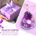 thumbnail image 4 of Figura de ángel preservada con forma de flor Rose Forever en vidrio, 4 of 7