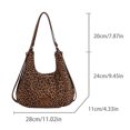 thumbnail image 2 of HUISZJ Faux Suede Crescent Crossbody Bag, Adjustable Shoulder Strap Crossbody, Faux Suede Underarm Bag for Women Travel Work (Brown), 2 of 10