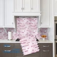 thumbnail image 5 of DEWOO Thick Kitchen Peel and Stick Tile Backsplash, Stick on Wall Tiles, 12"x12" Self Adhesive Sticky 3D Wall Marble Tiles Bathroom (10-Sheet，Pink), 5 of 12