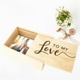 thumbnail image 2 of Koyal Wholesale Laser Engraved Wedding Wooden Photo Box, to My Love, 2 of 2