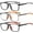 Grey+Orange+Red, variant on 3 PACK Reading Glasses for Men Sporty Design TR90 Blue Light Blocking Reader Comfortable and Flexible Lightweight
