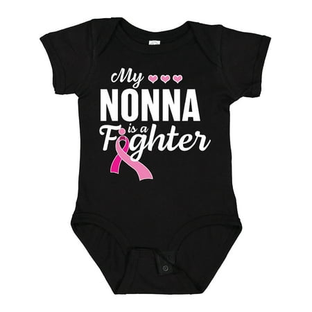 

Inktastic Breast Cancer Awareness My Nonna is a Fighter Boys or Girls Baby Bodysuit