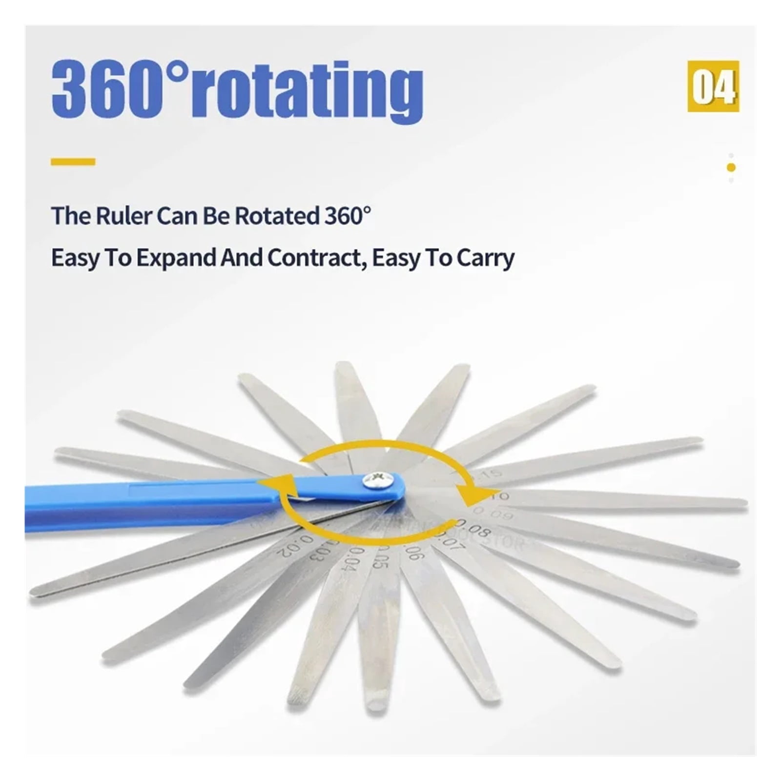 150A17 Feeler Gauge Metric Probes For Gap Sheet Gauge Blades Measurment Tools Gauge Set Leaf Filler Thickness ,Corrosion-Resistant