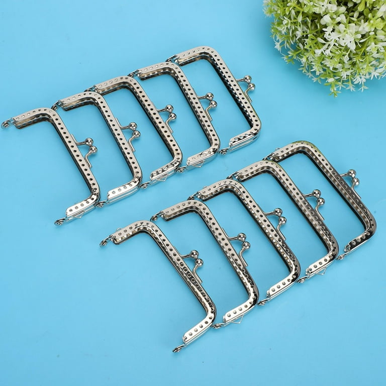  10Pcs Coin Purse Clasp 5 Color Purse Clasp Frame 3.3 Kiss  Clasp Lock Vintage Metal Purse Frame for Purse Making DIY Handle Bag Sewing  Craft