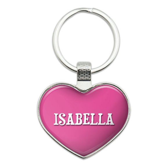I Love Isabella Heart Metal Key Chain