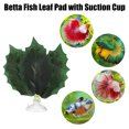 thumbnail image 2 of Almohadillas de hojas de peces Betta Unique Bargains 4uds con Ventosa Verde 3.15'x1.93', 2 of 7