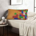 thumbnail image 6 of Yiaed Colorful Building Blocks A Print Brushed Microfiber Envelope Pillowcases, Standard,Envelope Closure Pillow Cases(Without Pillow Core)-14"x20", 6 of 6