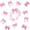 Pink White O, variant on Catabedysis Personalized Bow Gifts 7 Pieces Full Size Bedding Sets,Initial Alphabet G Pattern Full Size Bed in a Bag,Pink Reversible For Girls
