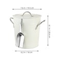 thumbnail image 2 of Masteelf White Galvanized Iron Ice Bucket for Home Use with Scoop Big Opening and Thicken Design 1 Piece, 2 of 8