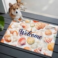 thumbnail image 4 of Welcome Yellow Seashell Washable Small Entryway Area Rugs 2'x3', Ocean Starfish Summer Low Pile Throw Rug Non-Slip Sturdy Edge Binding Carpet for Front Door Floor Room Entry, 4 of 9