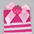 thumbnail image 6 of Women Thigh High Socks Strawberry Bowknot Striped Over Knee Short Long Stockings Festival Tights Comfort Hot Pink, 6 of 7
