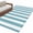 Cyan, variant on Pink Striped Large Area Rugs for Bedroom Living Room, Soft Non Slip Carpet Bedside Rug, Modern Farmhouse Pink White Stripes Rectangular Floor Cover Kitchen Accent Rug 8'x10' for Dining Room/Office