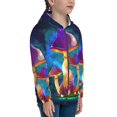thumbnail image 5 of Pofeuu Magic Mushrooms ,Fireflies Print Teenage Zipper Hoodie Sweatshirts Hooded Casual Jackets With Pocket For Boys Girls-Small, 5 of 6