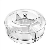 Rollbacks & More Chilled Veggie Fruit Tray Platter Divided Rotating Serving with Lid Snack Vegetable Chip and Dip Set