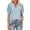 Blue, variant on Office Wear for Women 2026 Kelon Women's Tops Short Sleeve Shirts V Neck Oversized Shirt Clothing Work Blouses Business Casual Outfits, 5XL