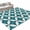 Blue, variant on Black Rhombus Entryway Rug 2x3ft Washable Non Slip Bathroom Rug Low Pile Soft Indoor Floor Front Door Mat Retro Abstract Geometric Pattern Rectangle Area Rugs Carpet for Kitchen Office Dining Room