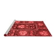 thumbnail image 2 of Ahgly Company Machine Washable Indoor Square Abstract Red Modern Area Rugs, 3' Square, 2 of 4