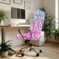 thumbnail image 3 of Xixirimido Colorful Easter Egg Leaf Pattern Office Chair Covers, Soft Rotating Chair Slipcovers, Removable Anti-Dust Chair Protective Cover High Back Boss Chair Cover with Button, Large, 3 of 6