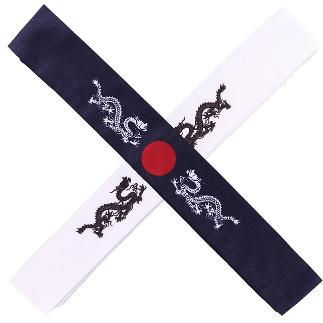 2pcs Japanese Headbands Decorative Karate Headbands Breathable Chef Headband