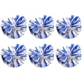 thumbnail image 3 of WHAMVOX Cheerleader Pompom 6Pcs Blue Silver Plastic for Cheerleading and Dancing, 3 of 8