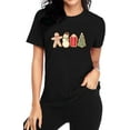 thumbnail image 2 of Christmas Shirts for Women Christmas Tree T-Shirt Letter Graphic Tees Tops, 2 of 6