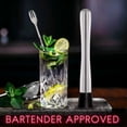thumbnail image 5 of 8 Inch Stainless Steel Cocktail Muddler and Mixing Spoon Home Bar Tool Set, 5 of 5