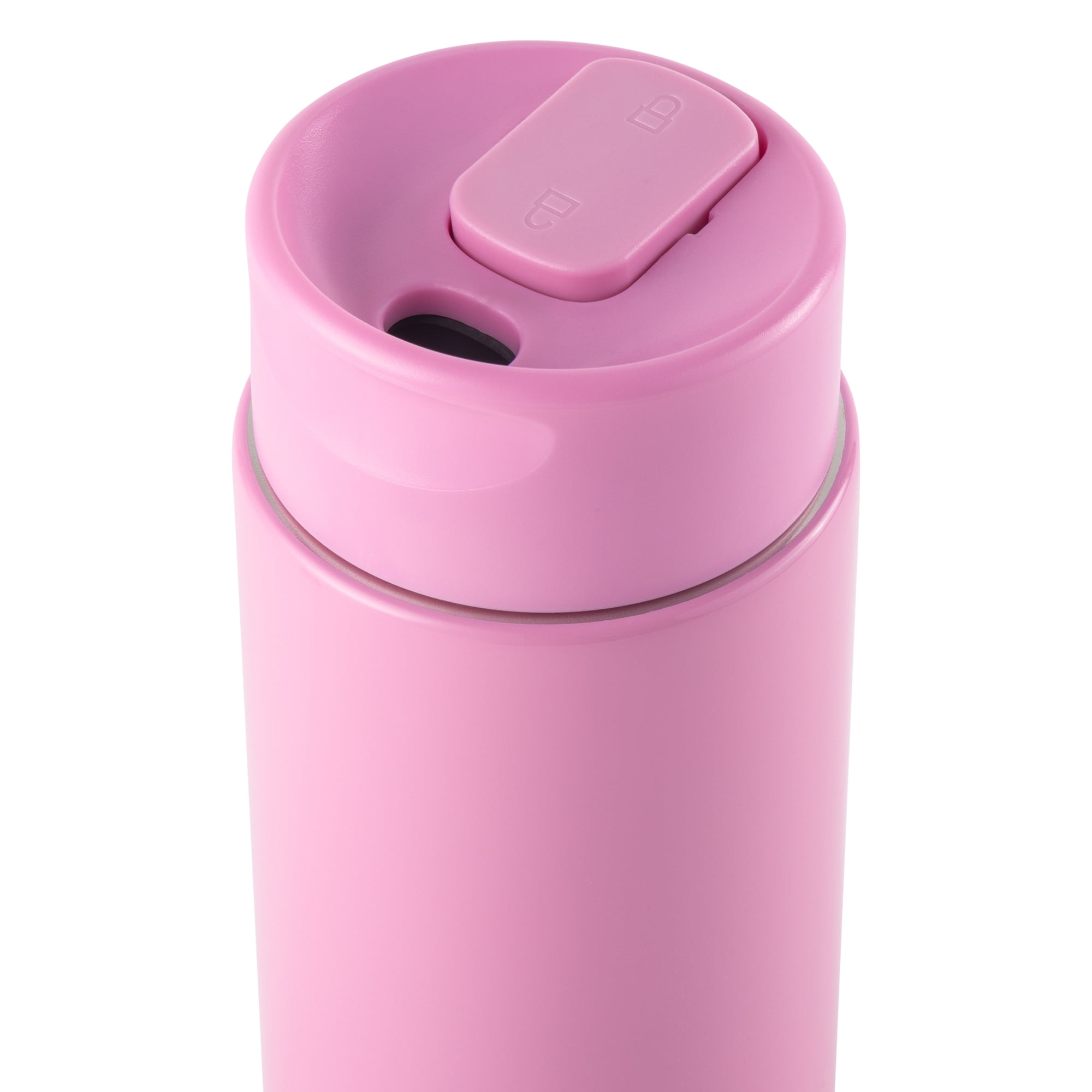 Thyme & Table Double Wall Insulated Stainless Steel Coffee Tumbler, 22oz Travel Mug, Pink