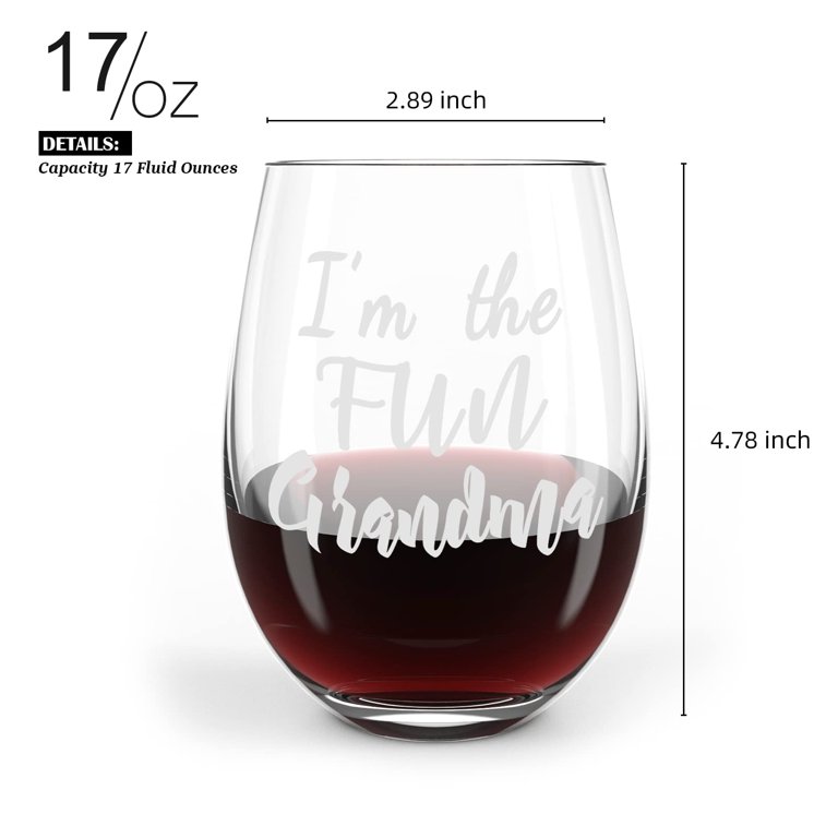 I've Had It Up To Here - Cute Funny Stemless Wine Glass - Large 17oz  Stemless Wine Glass