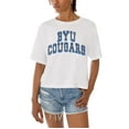 thumbnail image 2 of Women's Gameday Couture White BYU Cougars Claim To Fame Boxy Cropped T-Shirt, 2 of 5