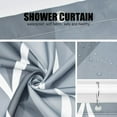 thumbnail image 6 of Grey Blue Fabric 72 x 72 Inch Cloth Shower Curtain, Waterproof Design and Polyester, Quick-Drying, Heavy Duty Shower Curtains Set for Bathroom, Machine Washable with 12 Metal Hooks, 6 of 6