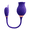 Purple, variant on Rose Clitoral Nipple Sucker with Licking Tail Stimulator Sex Toy in Purple