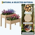thumbnail image 4 of Cama de Jardín Elevada de Madera – 2 Niveles – 8 Orificios de Drenaje – 160 kg – Patio Exterior – Vegetales, Hierbas y Flores, 4 of 13