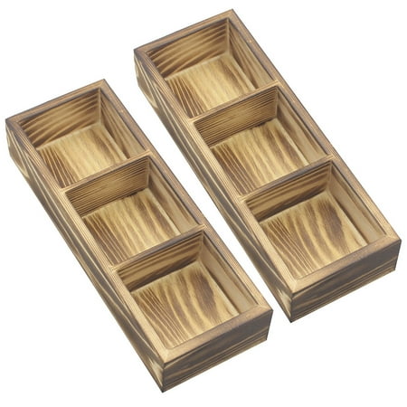 

FRCOLOR 2pcs Tea Bag Holders Food Storage Organizers Wooden Holder Case for Tea Bags