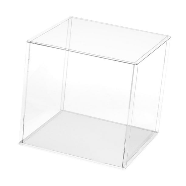 Vitrina Soporte de exhibición Organizador de cubos de almacenamiento a prueba de polvo Organizador de almacenamiento transparente Vitrina de figuras, para juguetes modelo de muñecas 7x7x7cm