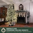 thumbnail image 5 of Fraser Hill Farm 7.5-Ft Flocked Mountain Pine Artificial Christmas Tree with White Incandescent Smart Lights, FFMP075-3SN, 5 of 19